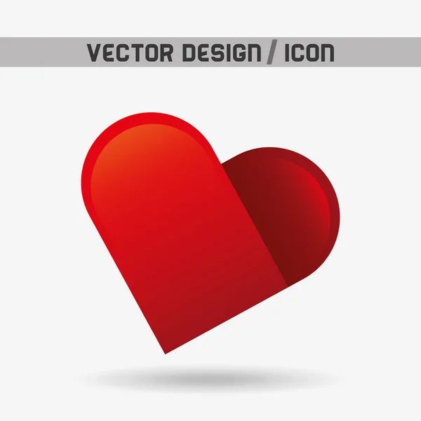 Herz liebe design — Stockvektor