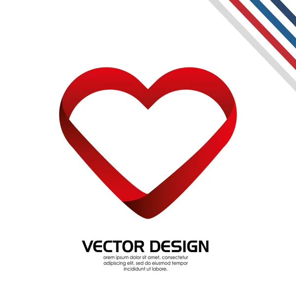 Hart liefde ontwerp — Stockvector