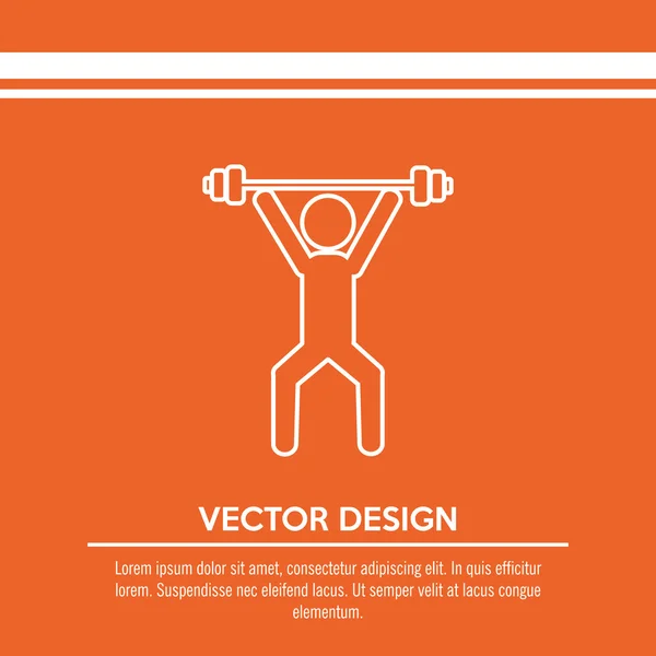 Fitness pictogram ontwerp — Stockvector