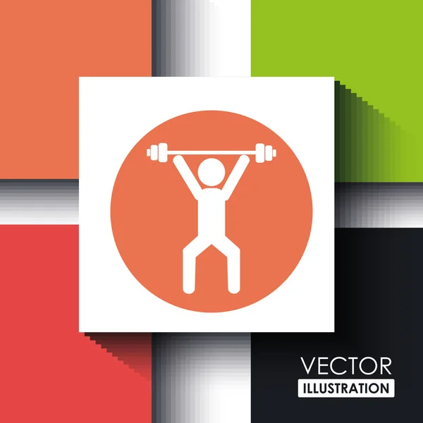 Fitness pictogram ontwerp — Stockvector