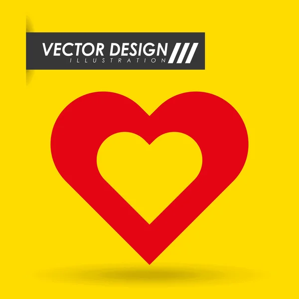 Corazón amor diseño — Archivo Imágenes Vectoriales