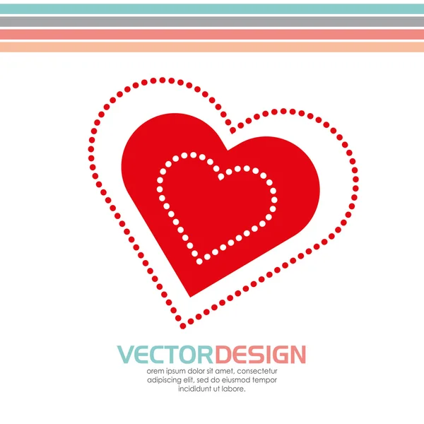 Coeur amour design — Image vectorielle