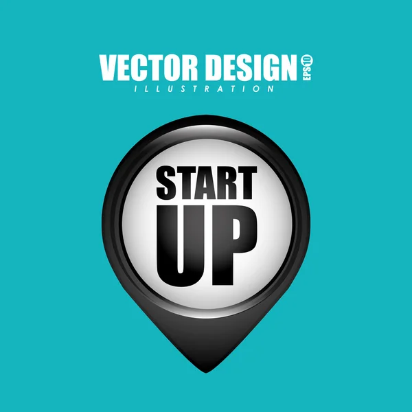 Desain ikon start-up - Stok Vektor