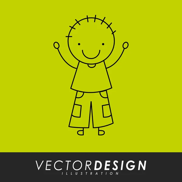 Счастливые дети дизайна — стоковый вектор
