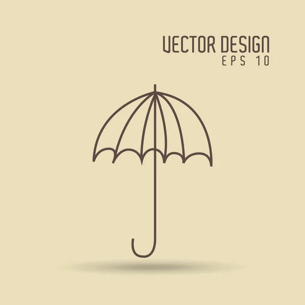 Design de ícone desenhado guarda-chuva — Vetor de Stock