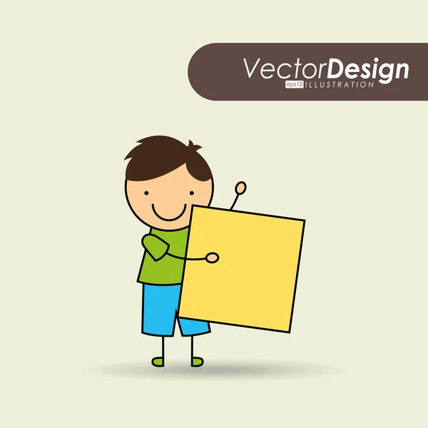 Crianças felizes design — Vetor de Stock