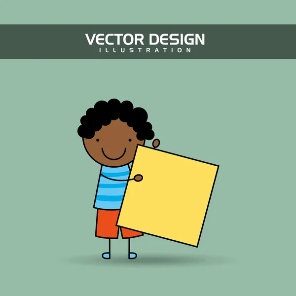 Gelukkig kinderen ontwerp — Stockvector