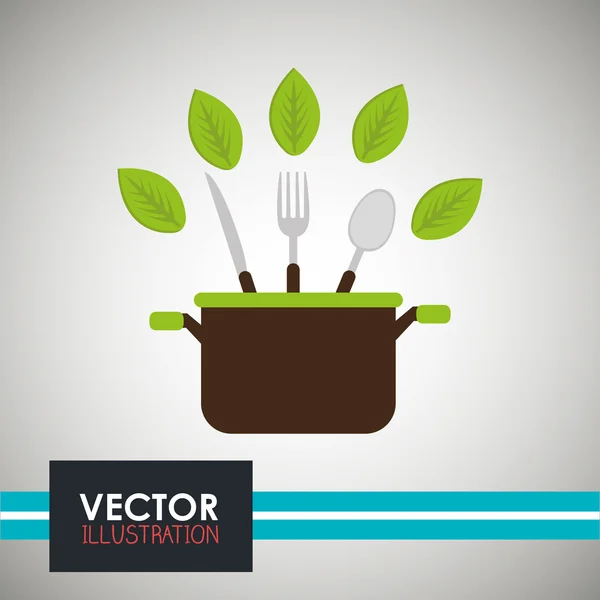 Diseño de alimentos vegetarianos — Vector de stock