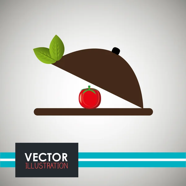 Vegetariánské jídlo design — Stockový vektor