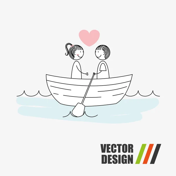 Design de cartão de amor —  Vetores de Stock