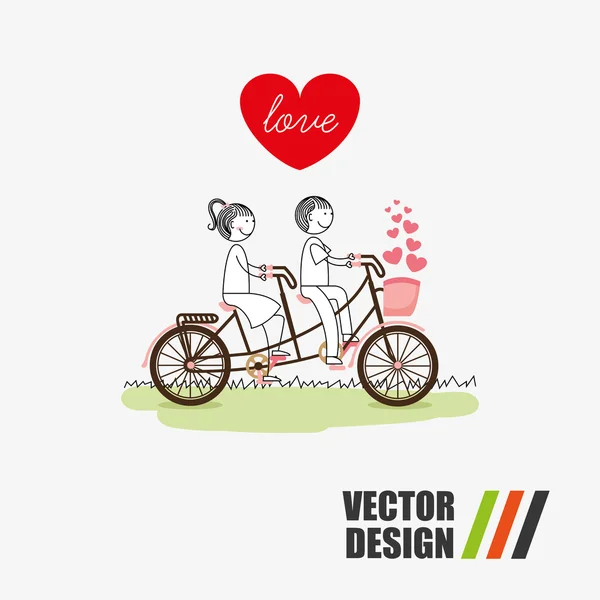 Design de cartão de amor — Vetor de Stock