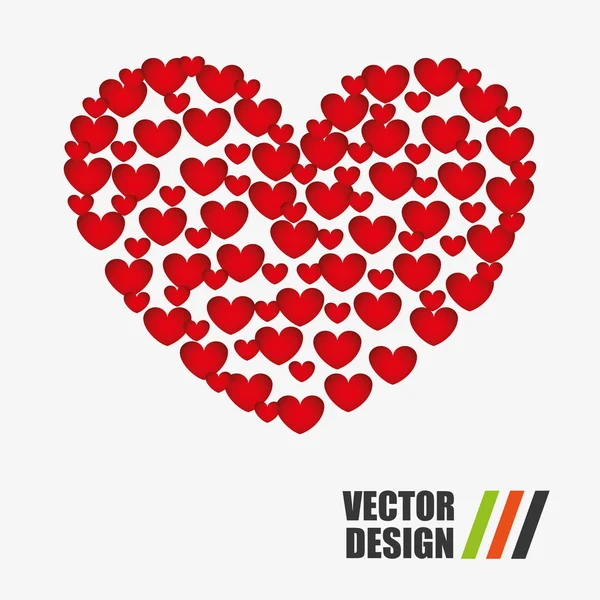 Design della carta d'amore — Vettoriale Stock