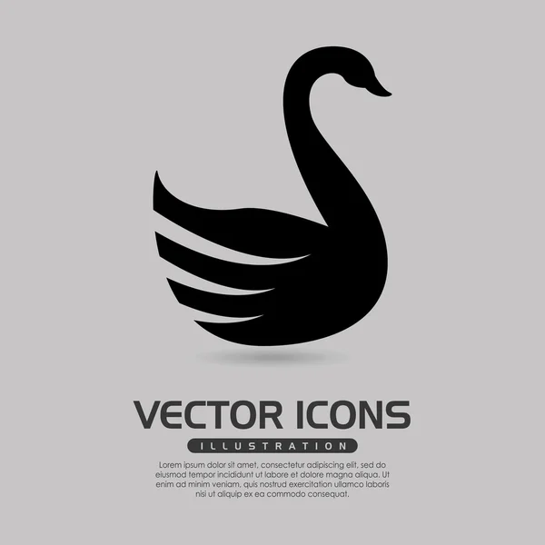 Swan isolated design — Stock Vector