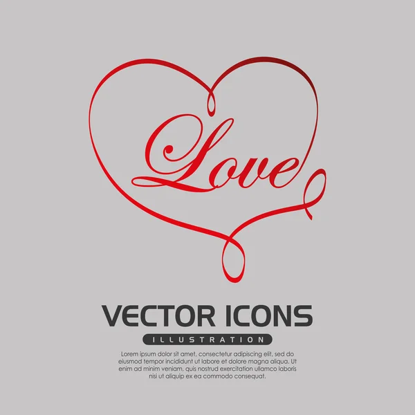 Kärlekskort design — Stock vektor