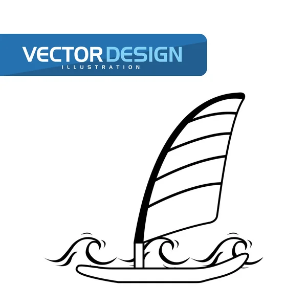 Diseño de concepto de playa — Vector de stock