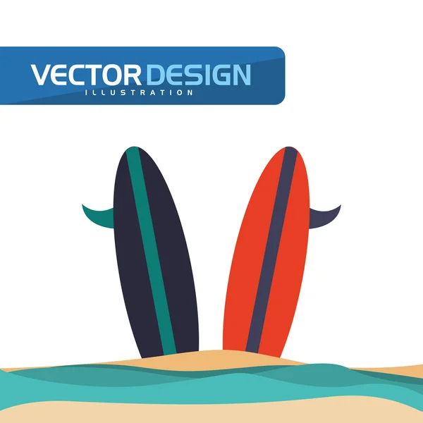 Diseño de concepto de playa — Vector de stock