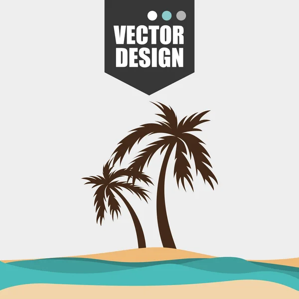 Beach concept design — Stock Vector