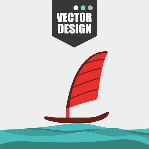 Concept de plage design — Image vectorielle