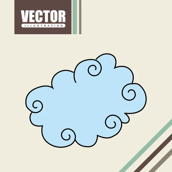 Sky húzott ikon tervezés — Stock Vector