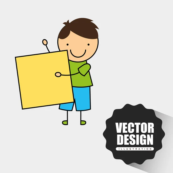Boldog gyerekek tervezése — Stock Vector