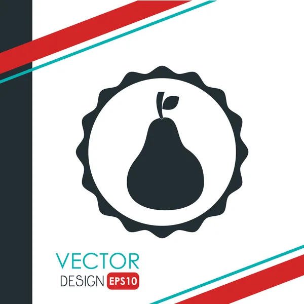 Design de frutas frescas — Vetor de Stock