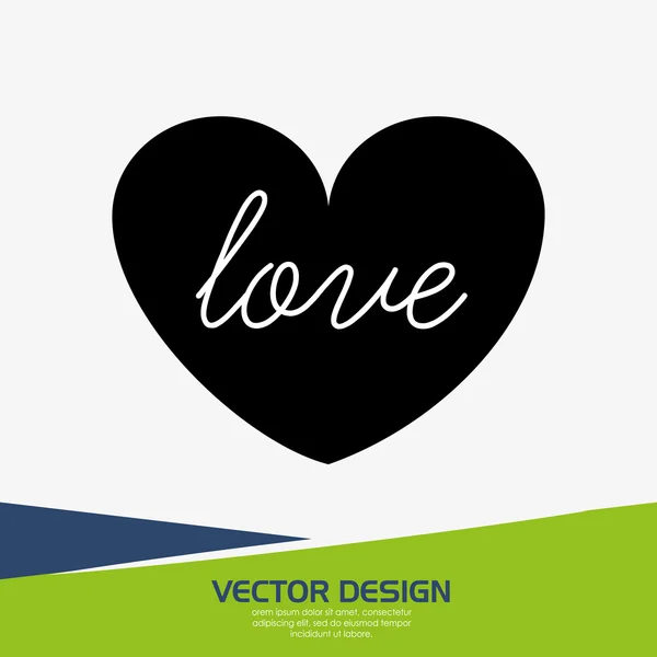 Design della carta d'amore — Vettoriale Stock