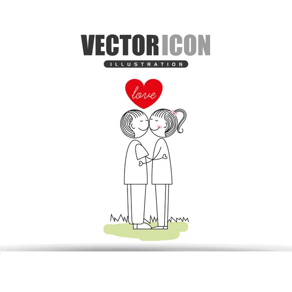 Design de cartão de amor — Vetor de Stock