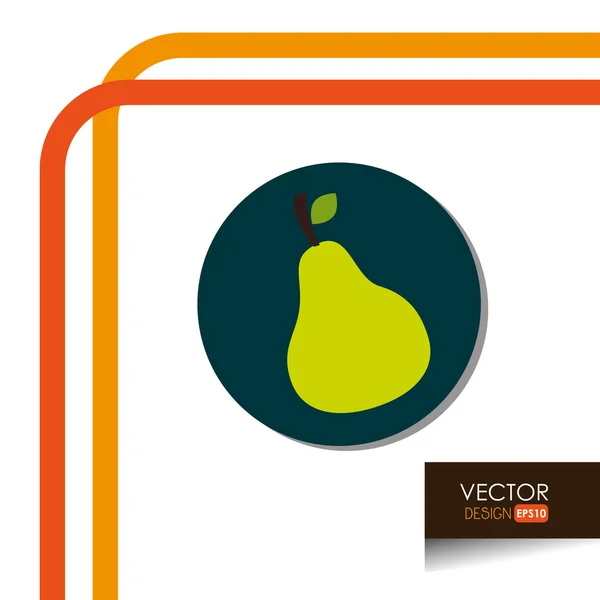 Design de frutas frescas — Vetor de Stock