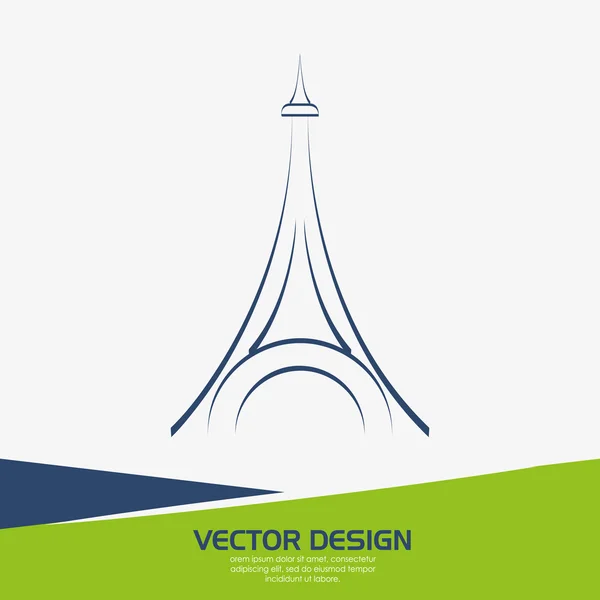 Turnul eiffel design — Vector de stoc