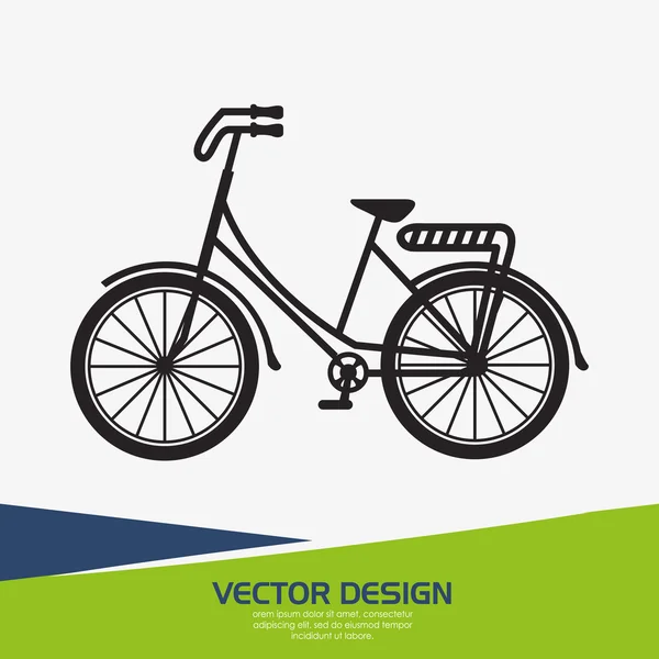 レトロな自転車の設計 — ストックベクタ