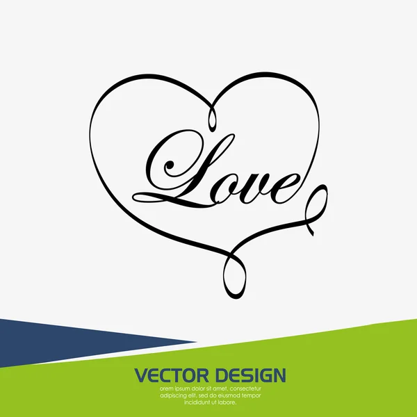 Design della carta d'amore — Vettoriale Stock