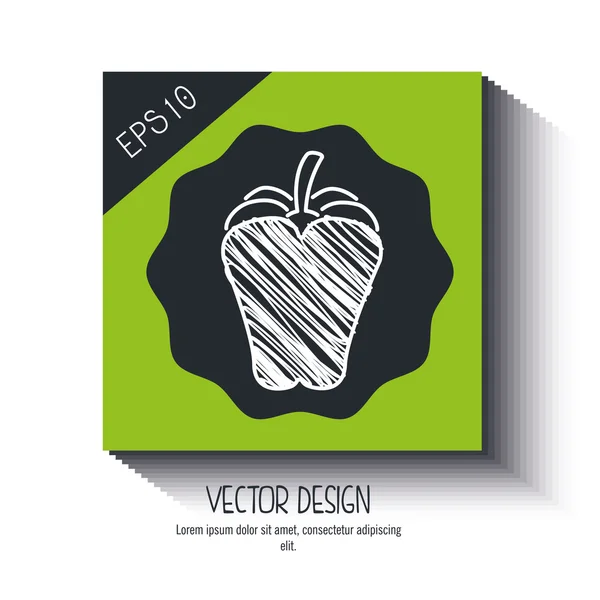 Design de comida vegetariana — Vetor de Stock