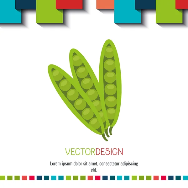 Vegetarisches Essen — Stockvektor