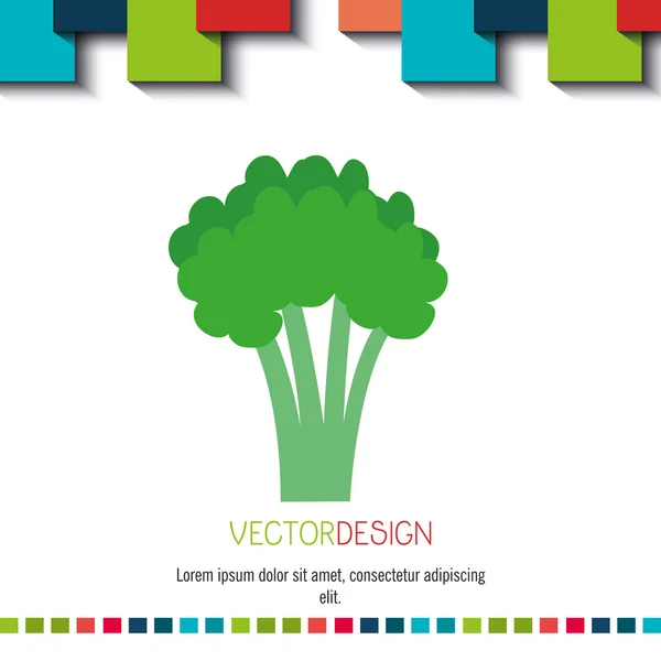 Design alimentare vegetariano — Vettoriale Stock