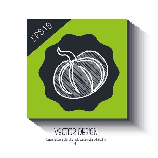 Vegetarisk matdesign – stockvektor