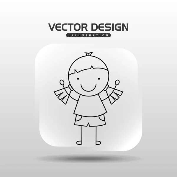 Glada barn design — Stock vektor