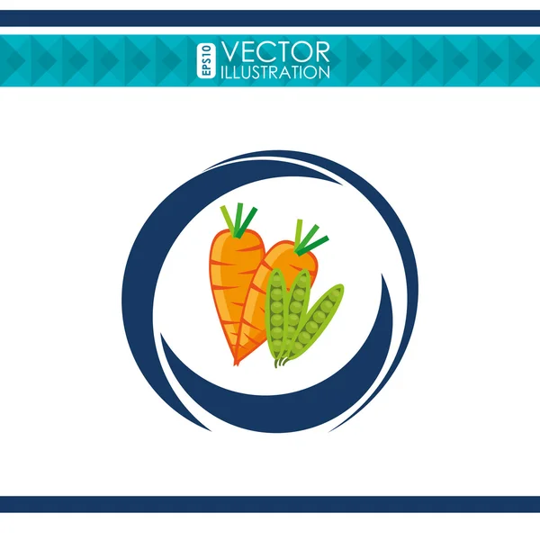 Design de comida vegetariana — Vetor de Stock