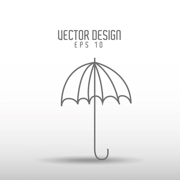 Umbrella drawn icon design — Stock Vector