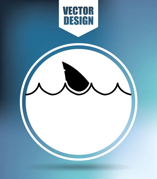 Shark icon design — Stock Vector
