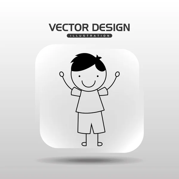 Gelukkig kinderen ontwerp — Stockvector