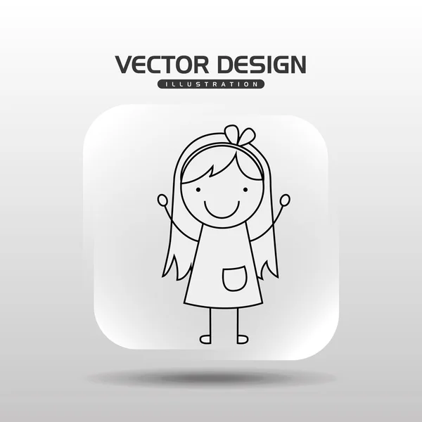 Crianças felizes design — Vetor de Stock