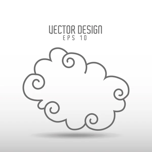 Cielo dibujado icono de diseño — Vector de stock