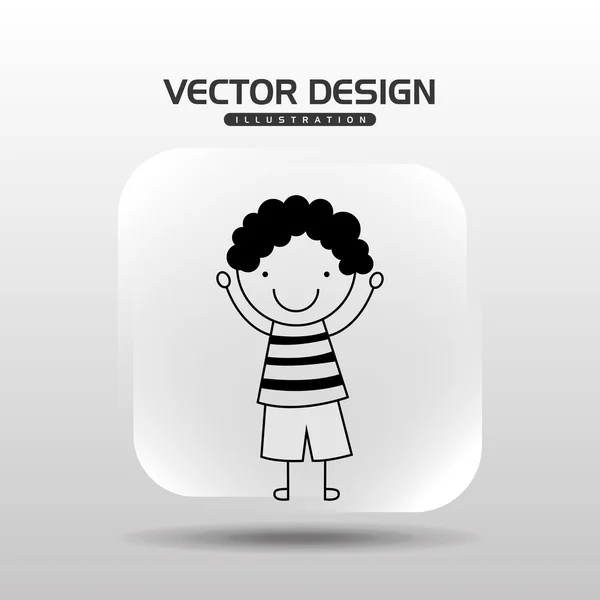 Diseño de niños felices — Vector de stock