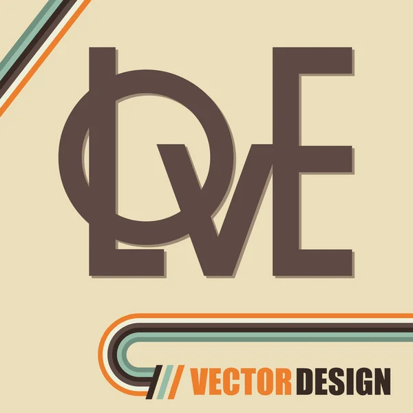 Liefde kaart ontwerp — Stockvector