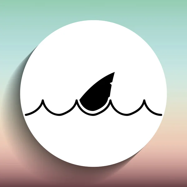 Diseño de icono de tiburón — Vector de stock