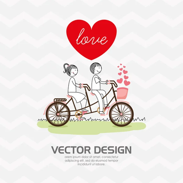 Design della carta d'amore — Vettoriale Stock