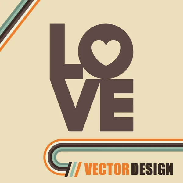 Diseño de tarjeta de amor — Vector de stock