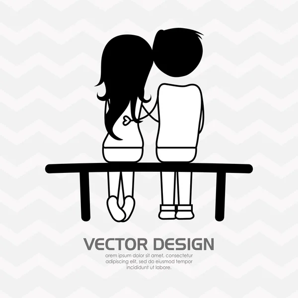 Design de cartão de amor — Vetor de Stock