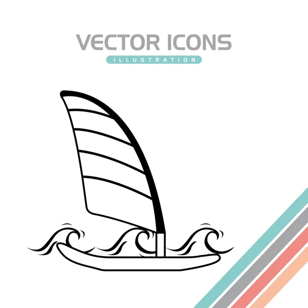 Beach concept design — Stock Vector