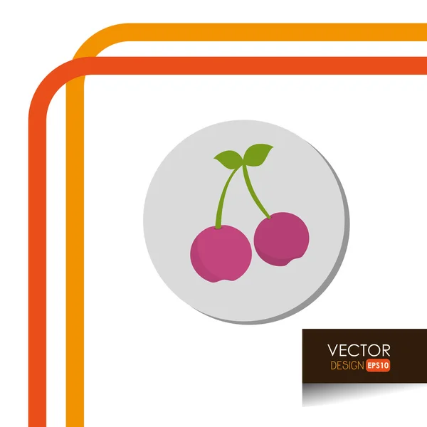 Design de frutas frescas — Vetor de Stock